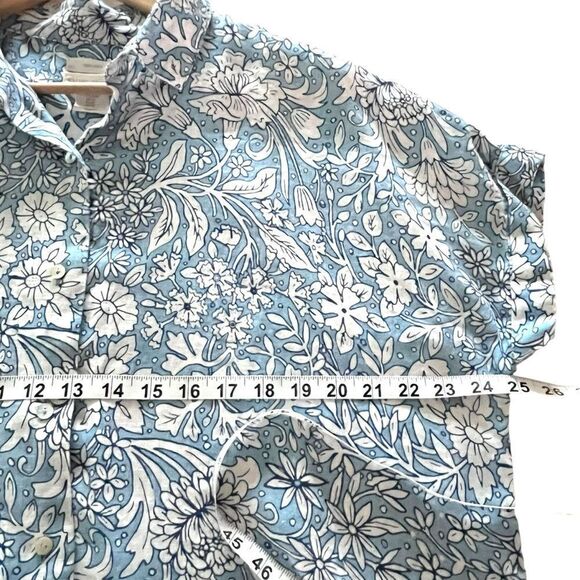 Rachel Ashwell Floral Linen Button Down Shirt - Picture 6 of 8